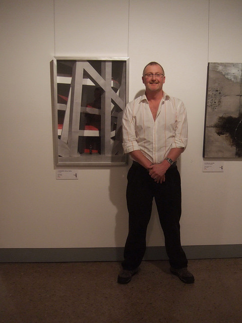 Michael at the Sunshine Coast Art Prize awards night (2009)